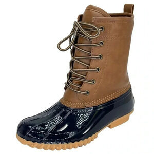 Sporto Ariel Tan Leather Medium Width Womens Duck Boots